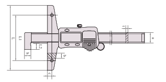 上工单钩电子数显深度卡尺